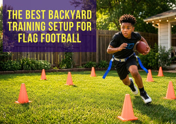 The Best Backyard Training Setup for Flag Football. Trained Sports Flag Football Flag. Trained Sports Flag Football Gear. Flag Football.