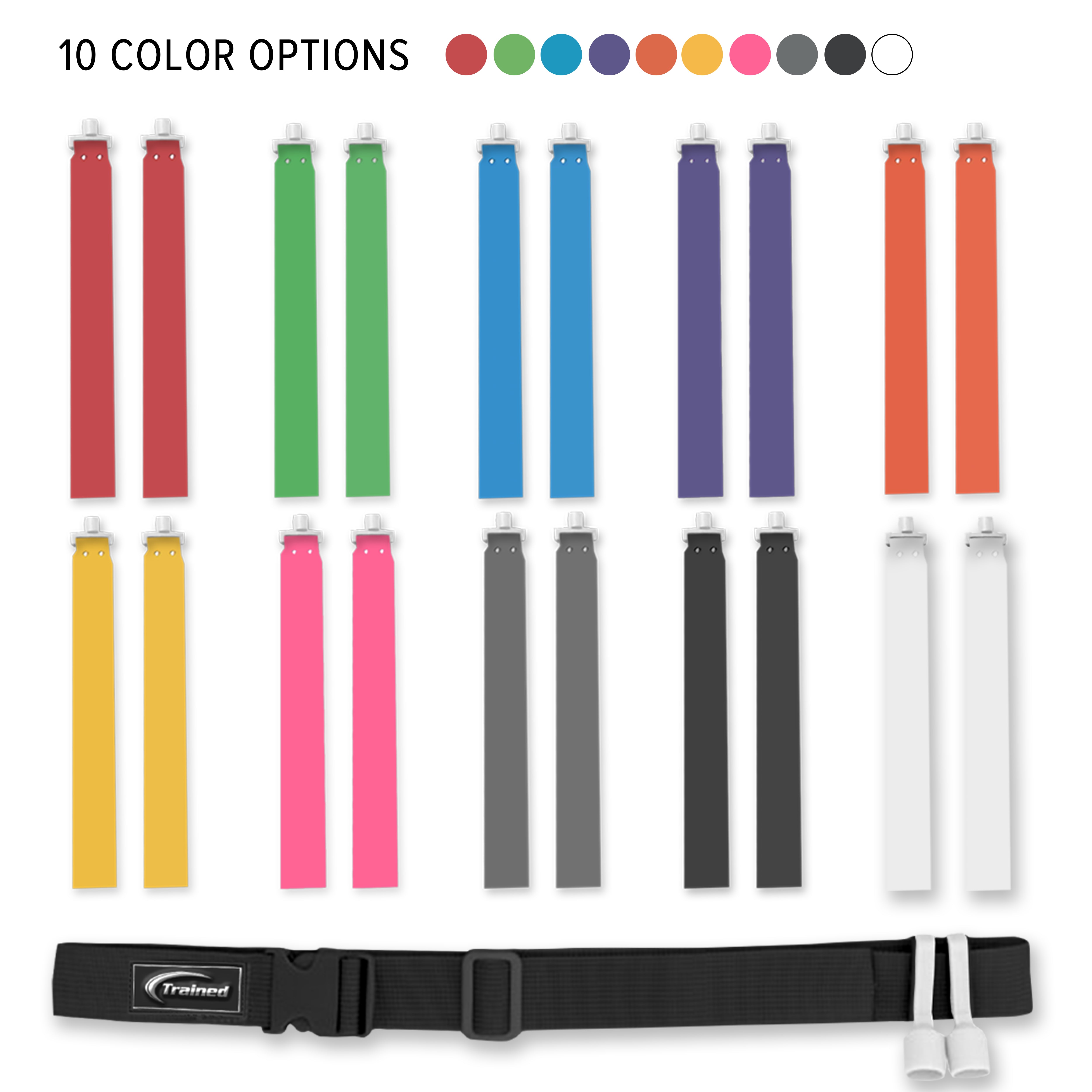 Trained Flag Football Set – Adjustable Flag Football Belt with 2 Flags & Audible Pop.