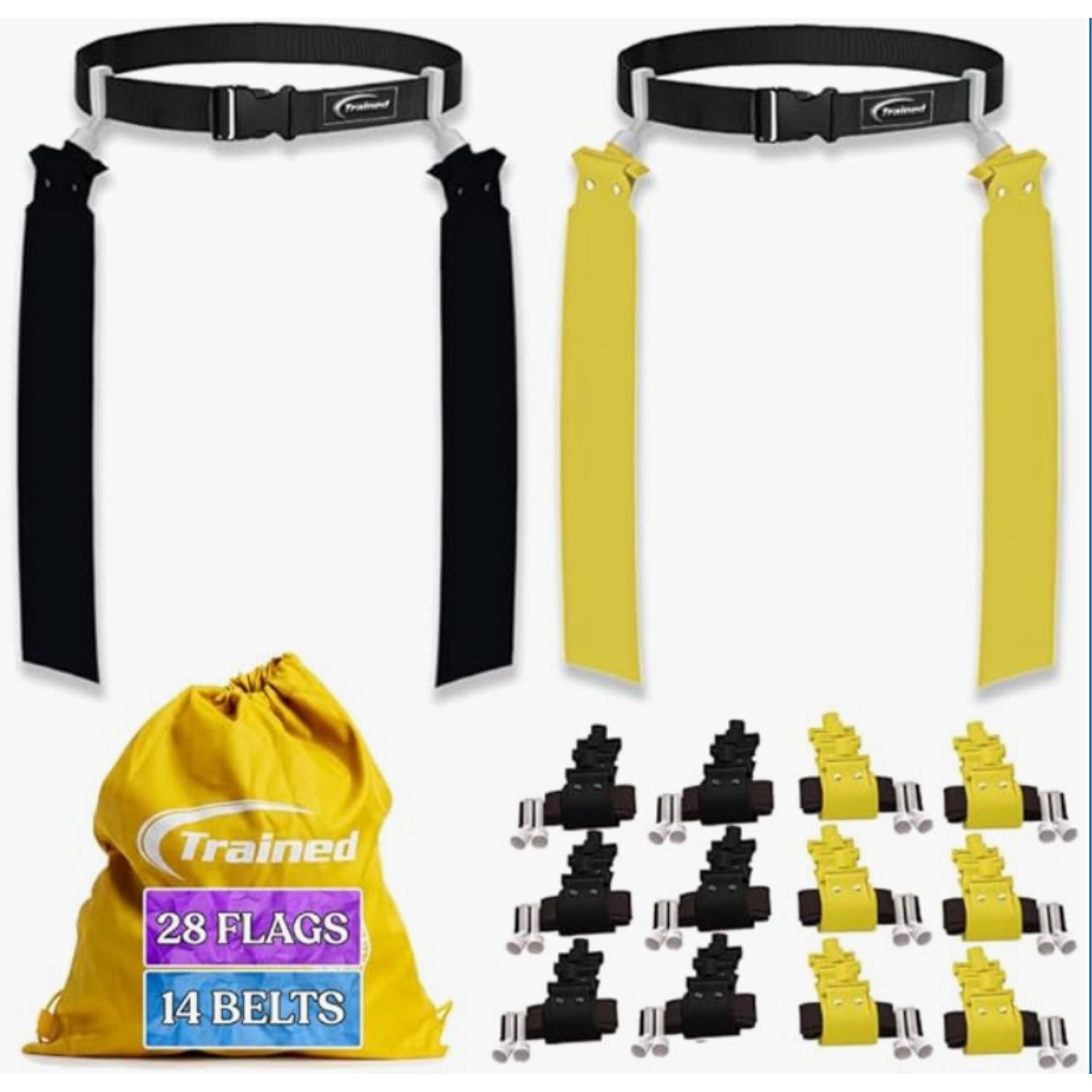 14 Man Adjustable Flag Football Belt Set, One Size Fits All