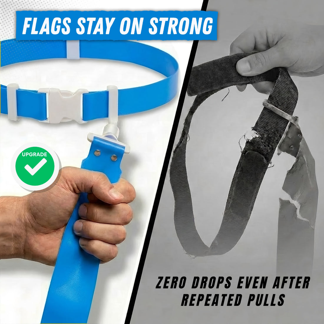 2 Person Flag Football Belts (Blue)