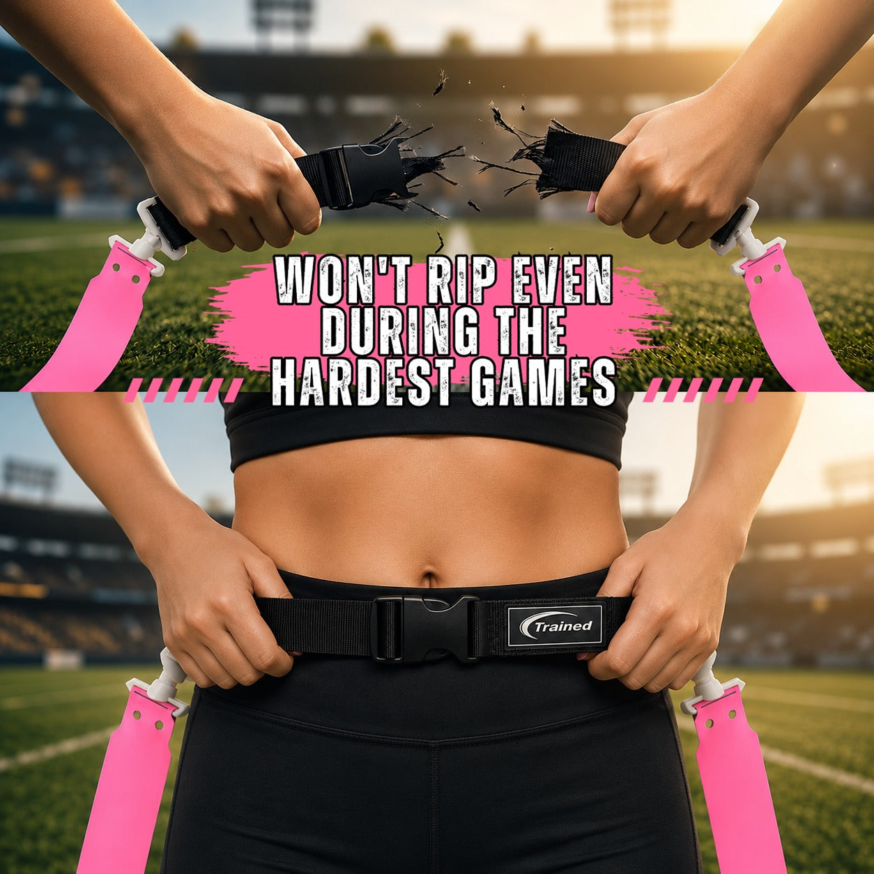 Trained 10 Man Flag Football Belt Pop Set