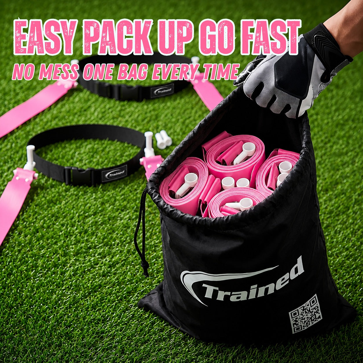 Trained 10 Man Flag Football Belt Pop Set