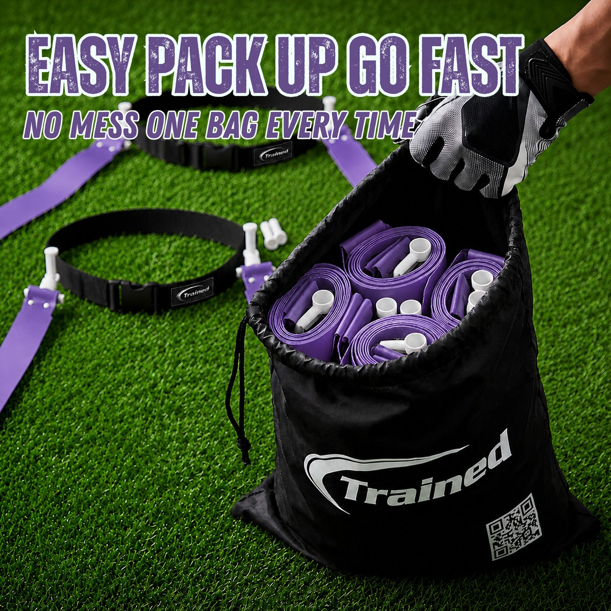 Trained 10 Man Flag Football Belt Pop Set