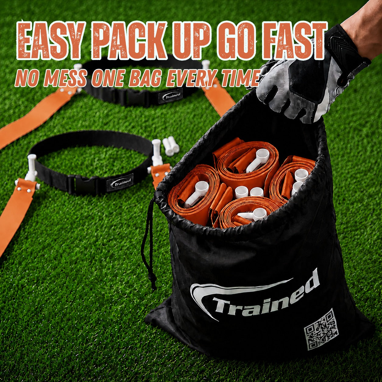 Trained 10 Man Flag Football Belt Pop Set