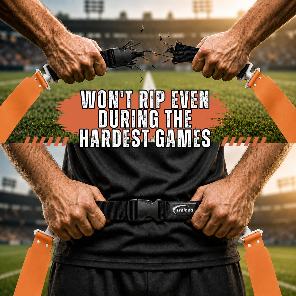 Trained 10 Man Flag Football Belt Pop Set