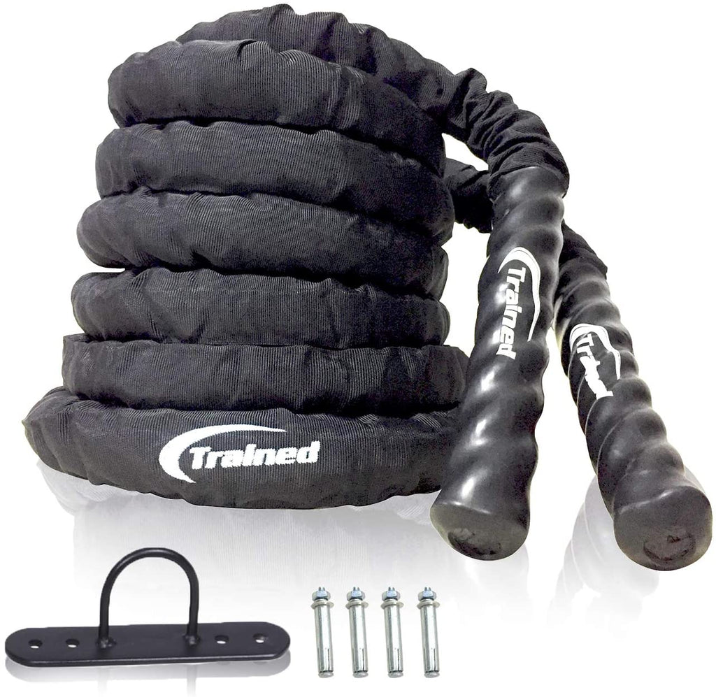Trained Battle Rope With Protective Sleeve & Anchor