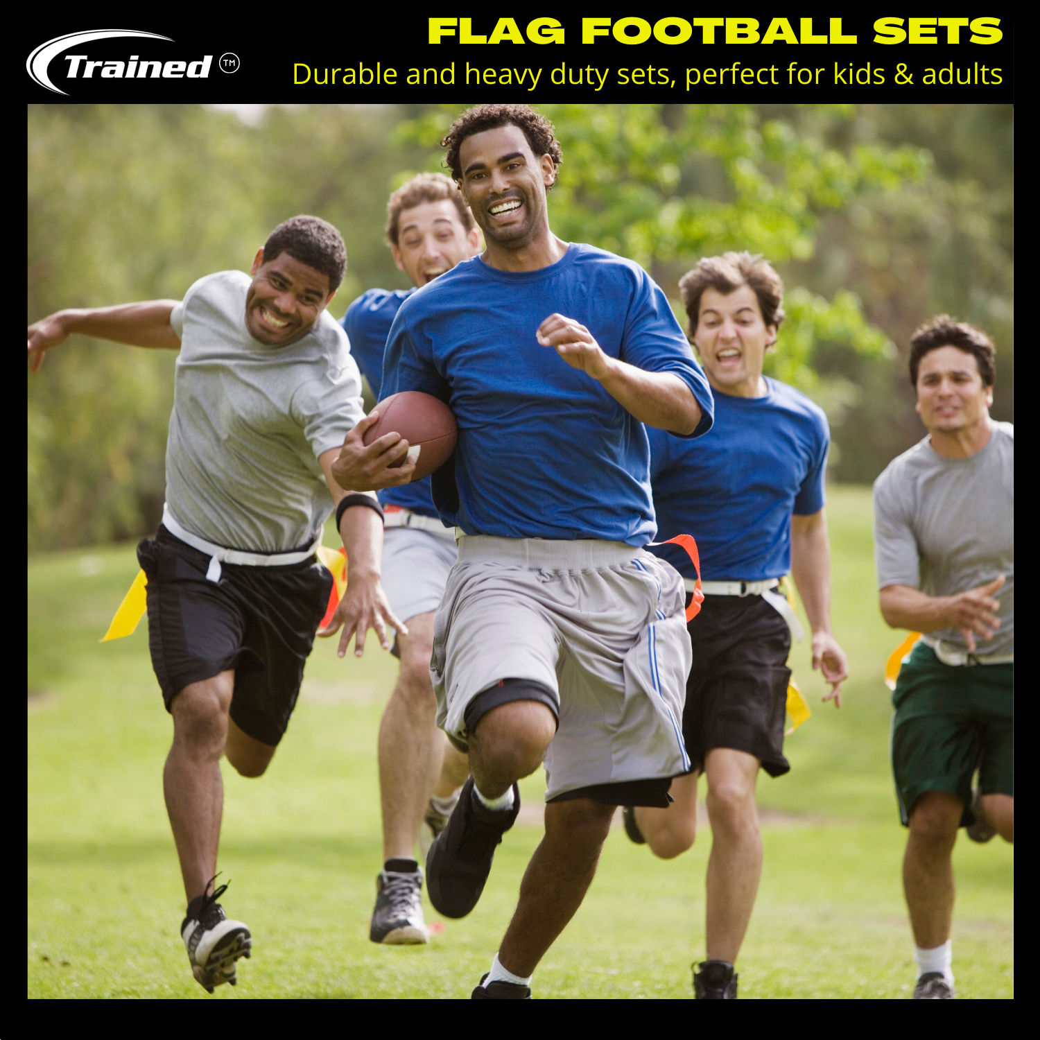 Trained 10 Man Flag Football Set & eBook With Rubber Connectors